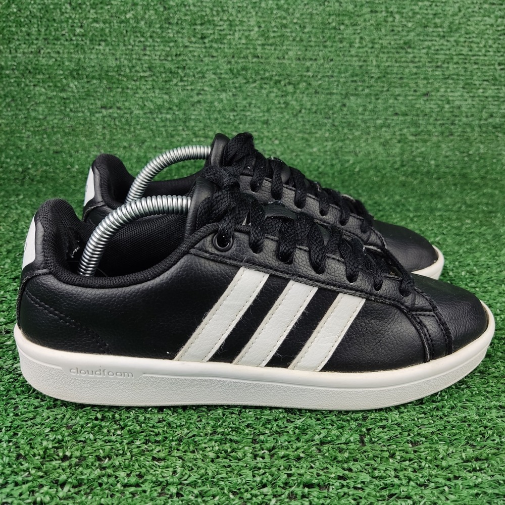 Adidas Sneakers Mens 4.5 Black Cloudfoam Advantage B74264 Low Top 3-Stripes